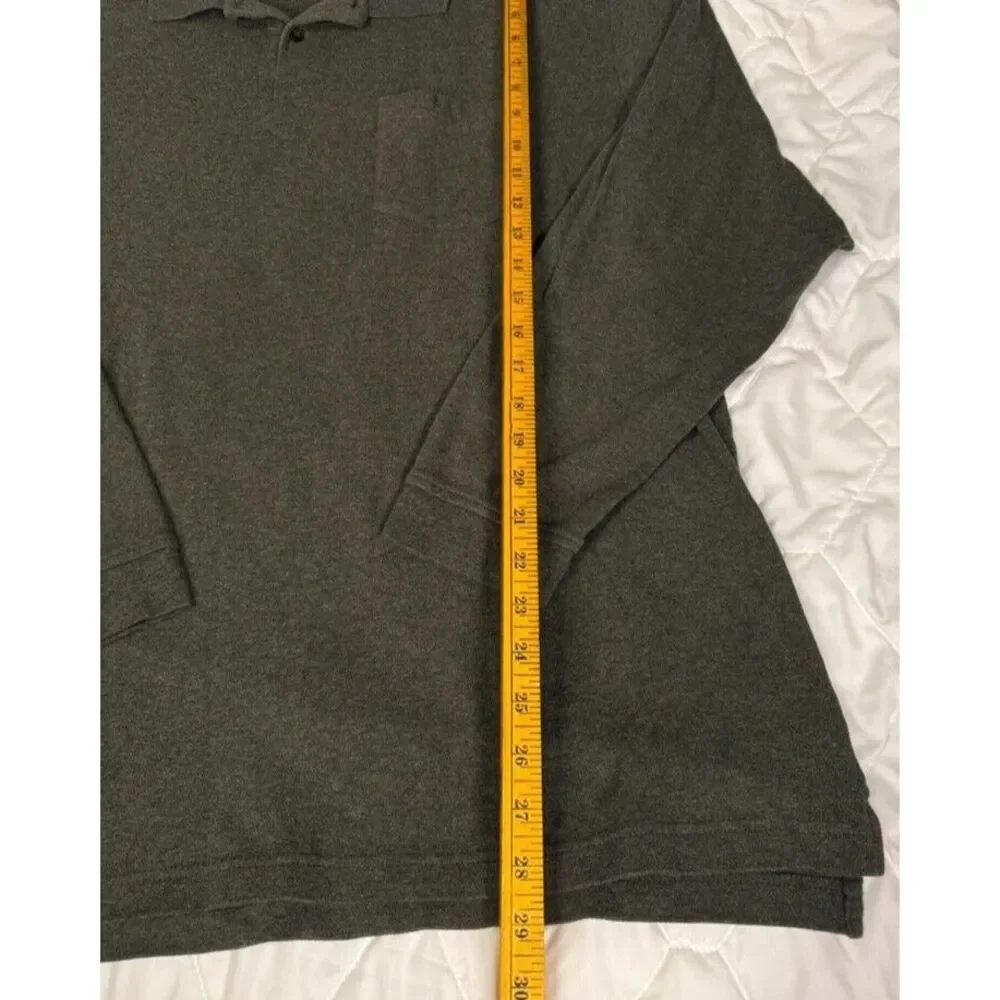 Club Room by Charter Club XXL Mens 1/4 Button Front Green Long Sleeve Knit‎